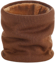 Nekmasker invernale, sciarpa calda per collo, impermeabile, con tessuto elastico a maglia soffice e morbida, dimensioni 21*24cm, colore marrone