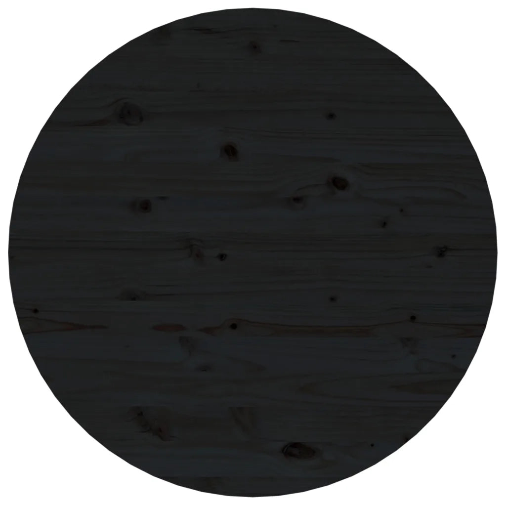 Tavolino da Salotto Nero Ã˜ 55x45 cm in Legno Massello di Pino cod mxl 5676