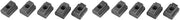 Viti a t-slit con testa a vite M6 in acciaio carbonio 8.8 - nera ossidata - 10 pezzi - con t-slit in alluminio - nuovo di fabbrica - viti a t-slit