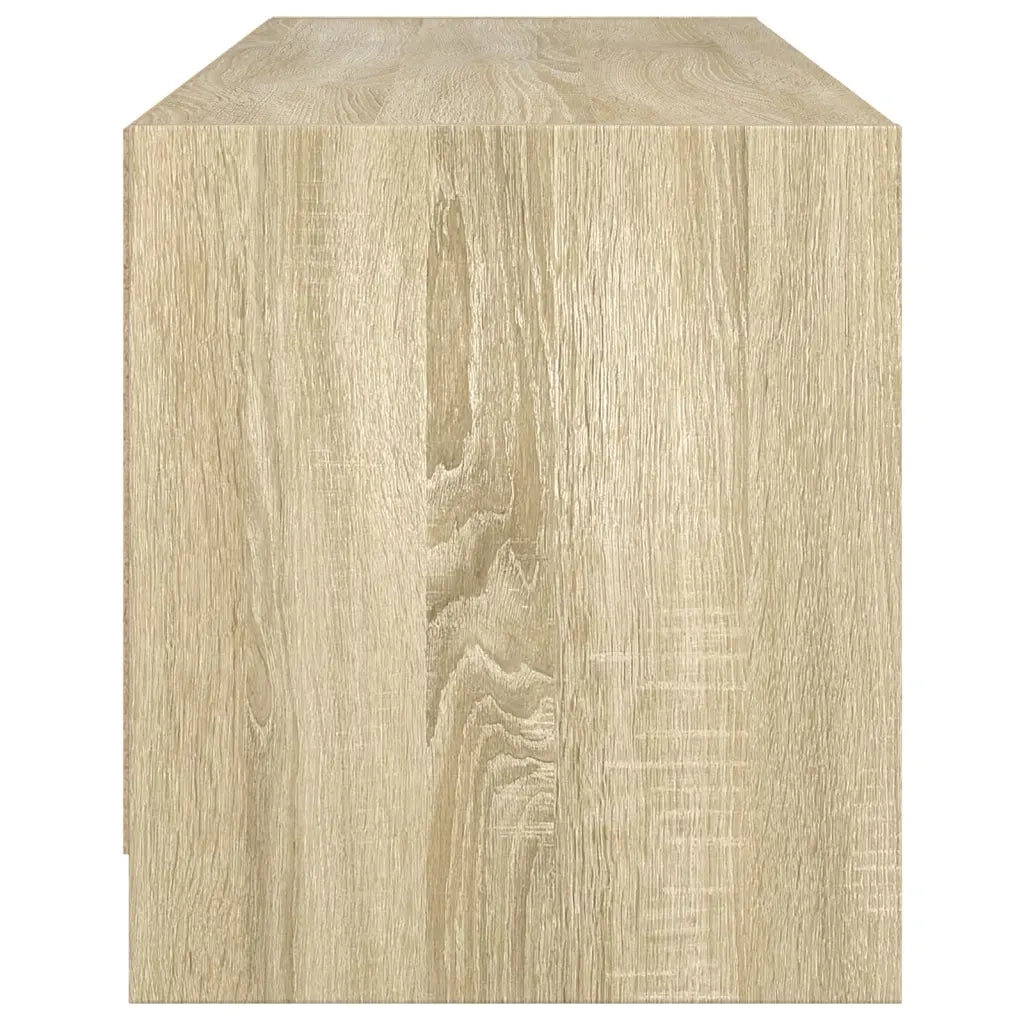 Mobile Porta TV con Ante in Vetro Rovere Sonoma 102x37x42 cm