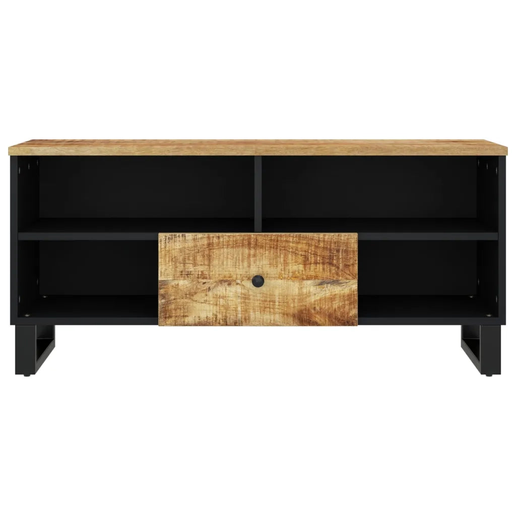 Mobile TV 100x33x46cm Legno Massello Mango e Legno Multistrato 351970