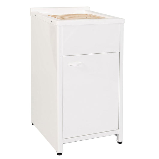 Mobile Lavatoio da Esterno in Polipropilene e Alluminio 45x50x83 cm Bianco