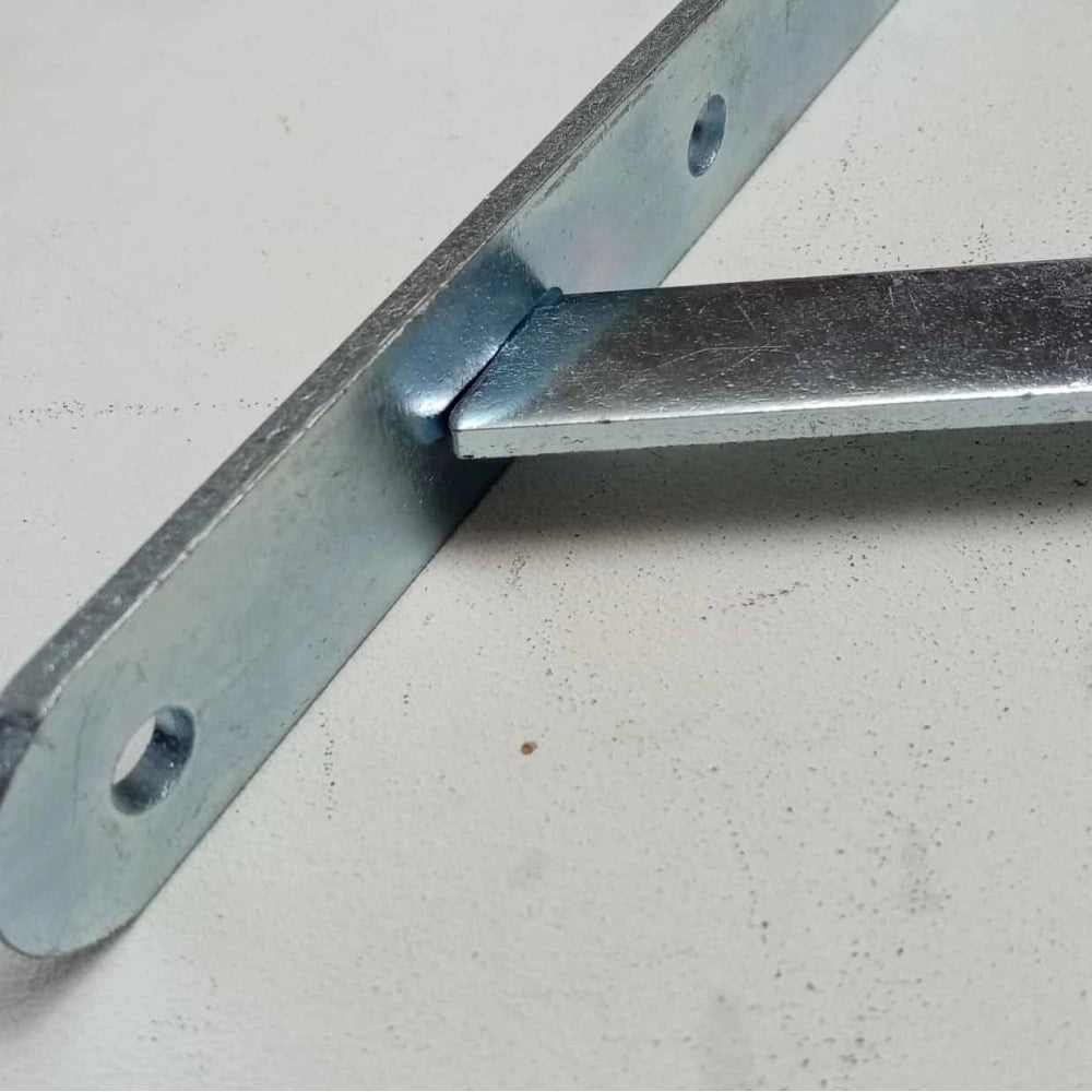 Reggimensola staffa zincata pesante tipo cantina da 50cm con saetta di rinforzo + fissaggi