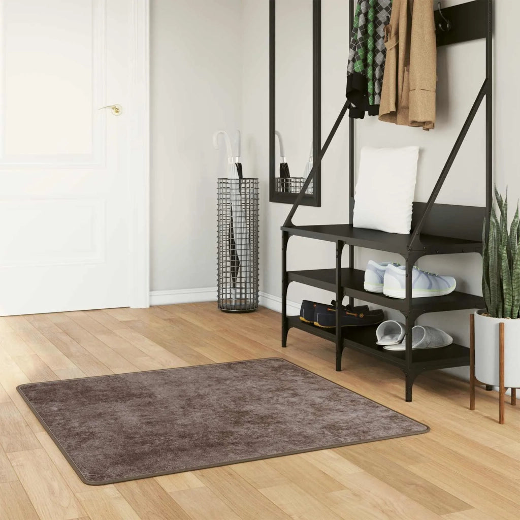 Runner in Moquette | Runner Tappeto MARSA Grigio 100 x 100 cm Poliestere e PVC