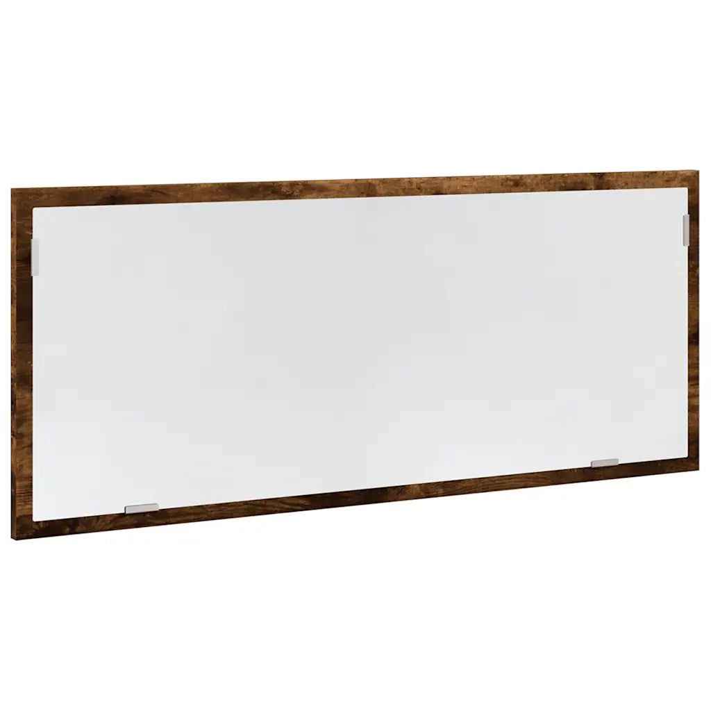 Specchio Bagno LED-Specchio Decorativo Rovere Fumo 100x8,5x37cm Legno Multistrato