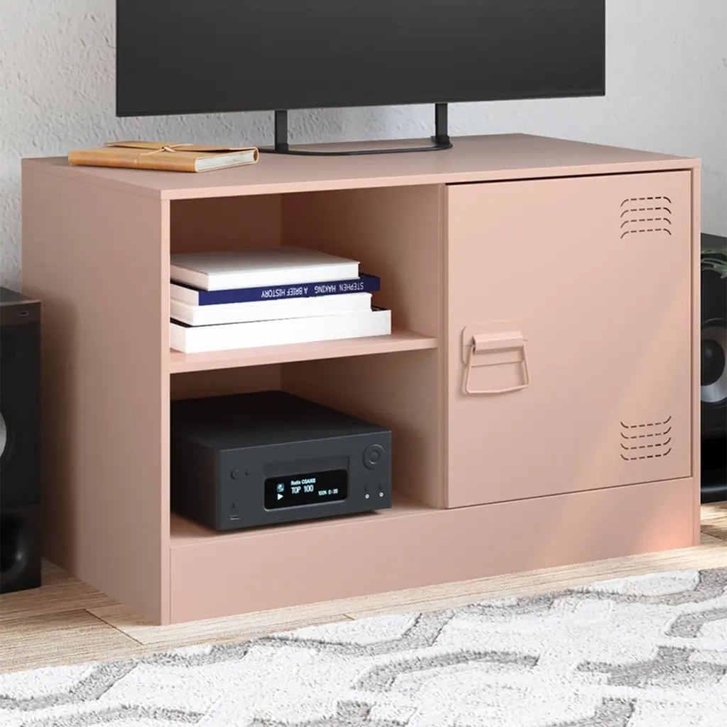 Mobile TV | Armadietto TV | Mobile Porta TV Rosso 67x39x44 cm in Acciaio