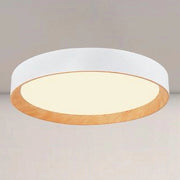 Trade Shop - Plafoniera Led A Soffitto 68w Rotonda Bianco Con Venature Legno Luce 4000k 32798 -