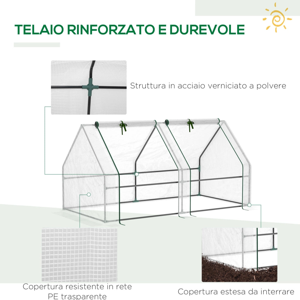 Serra da Giardino ¨C zephmum ¨C 180x90x90cm Bianco Acciaio