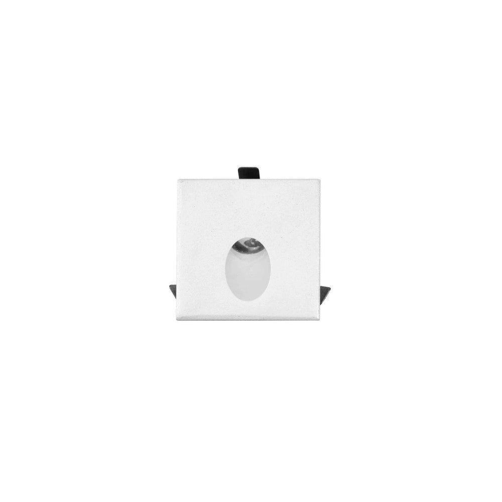 Luky - Luce da incasso segnapasso LED Beneito & Faure - 2W, Luce calda 3200K, 65° - Faretto da incasso Quadrato Bianco