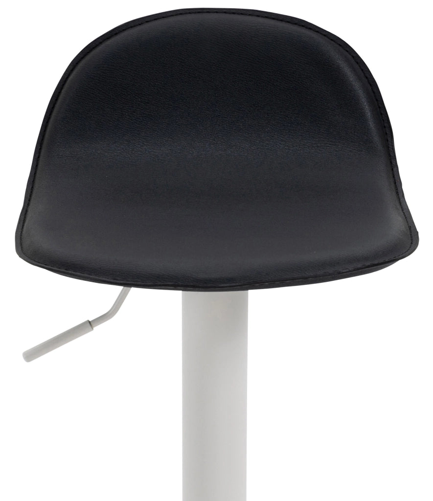 Sgabello Lana V2 in similpelle nero,bianco
