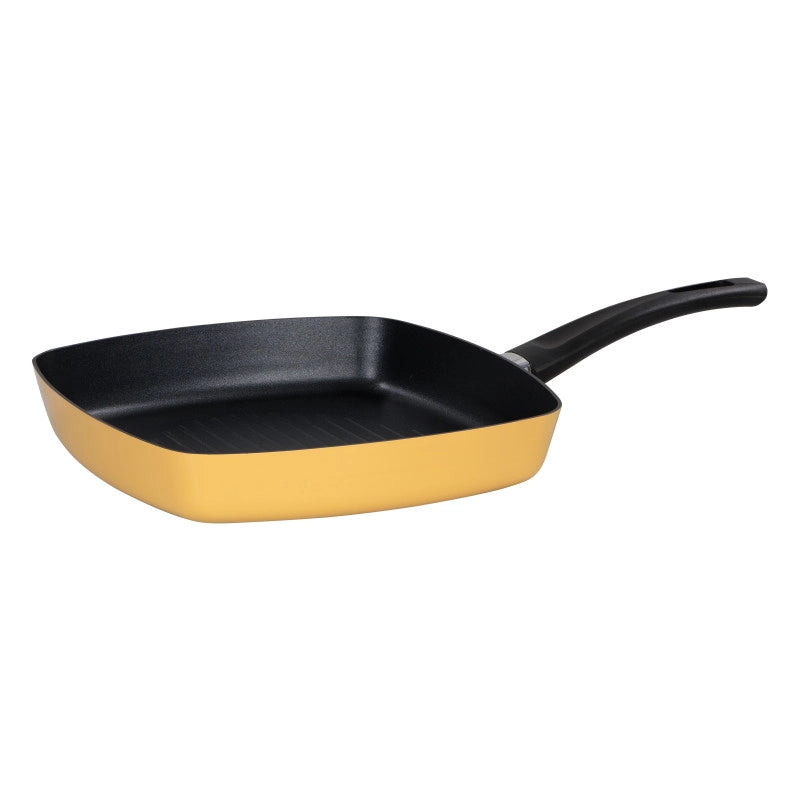 Set di 2 Batteria 7pz Medua Colors Alluminio Stampato Fondo Induzione Rostiera Carbon Steel