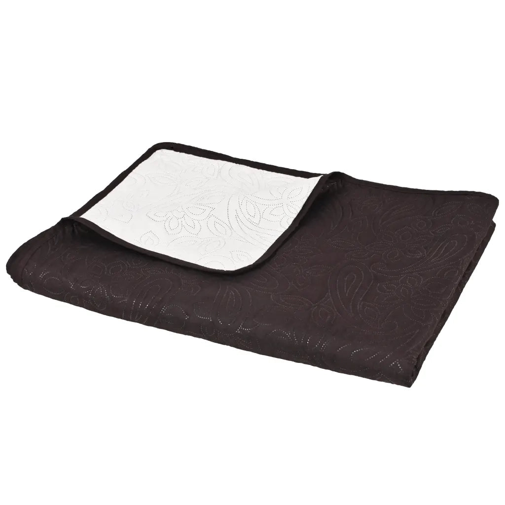Copriletto Double-Face Trapuntato 230x260 cm Crema e Marrone CFW9670419