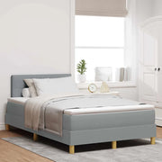 Letto a molle con materasso Grigio chiaro 120 x 190 cm Tessuto 3338902