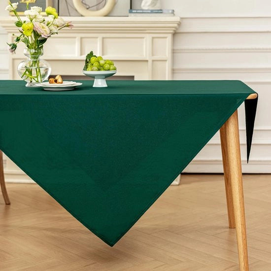 Tavolino copri tavolo in tessuto di poliestere, impermeabile, 100x100cm, con effetto loto, resistente alle macchie, lavabile