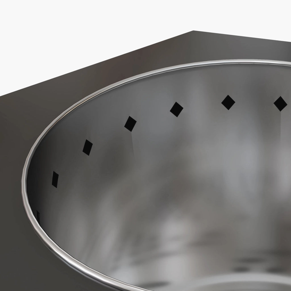 Braciere da Giardino in Acciaio ¨C zephmum ¨C 45x38,8x46,5 cm, Argento e Nero