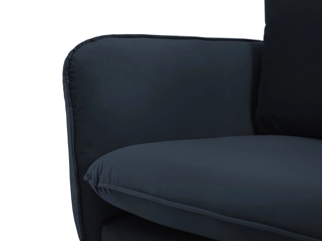 Cosmopolitan Design - Divano "Vienna" 2 posti in velluto blu scuro 