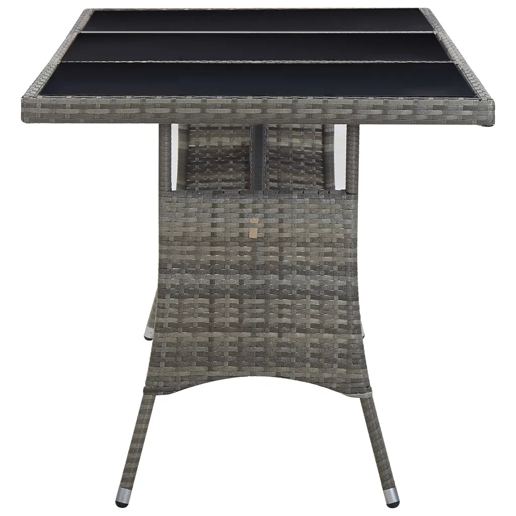 Tavolo da Giardino | Tavolino da esterno Grigio 170x80x74 cm in Polyrattan