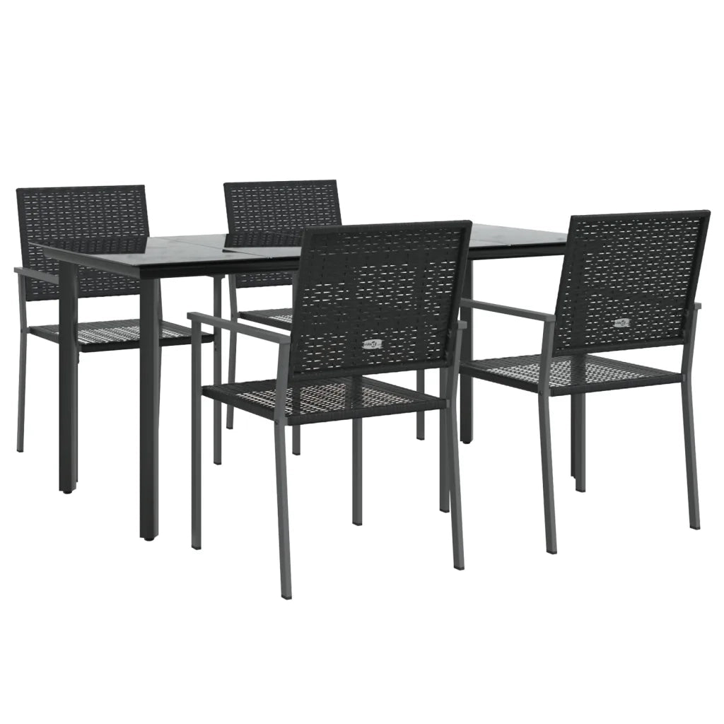 Set da Pranzo da Giardino 5 pz in Polyrattan e Acciaio 3187027