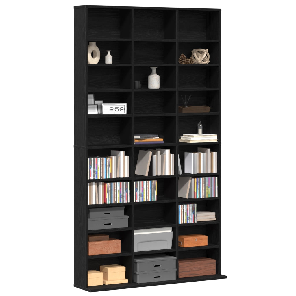 Mobiletto CD Rovere Nero 101x23x177,5 cm in Legno Ingegnerizzato