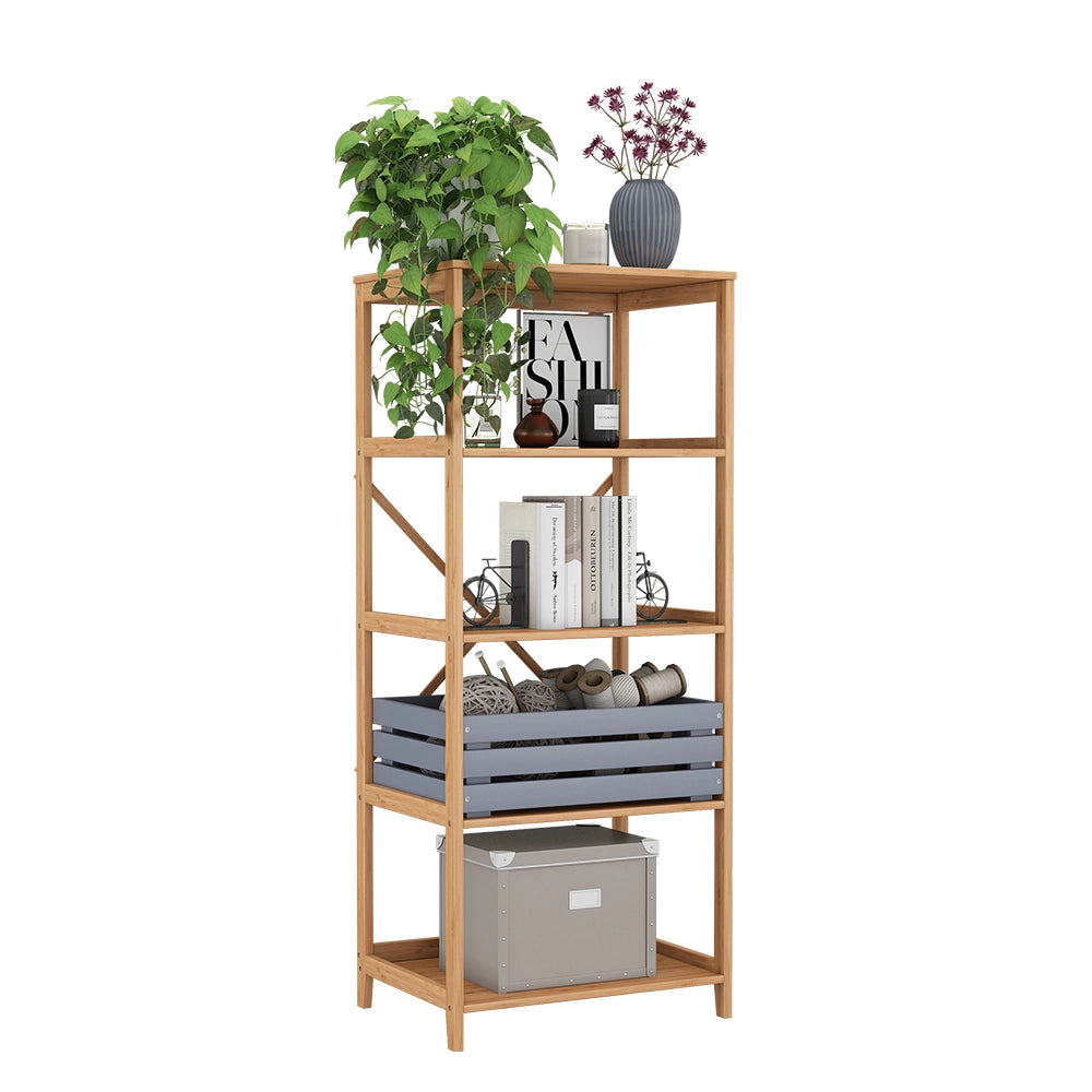 Vicco Libreria Bambù 48.3 x 144 cm con 5 scomparti