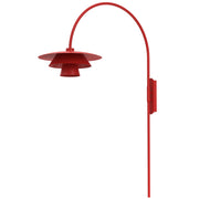 Applique Plato 1 luce E27 rosso metallo Luminex