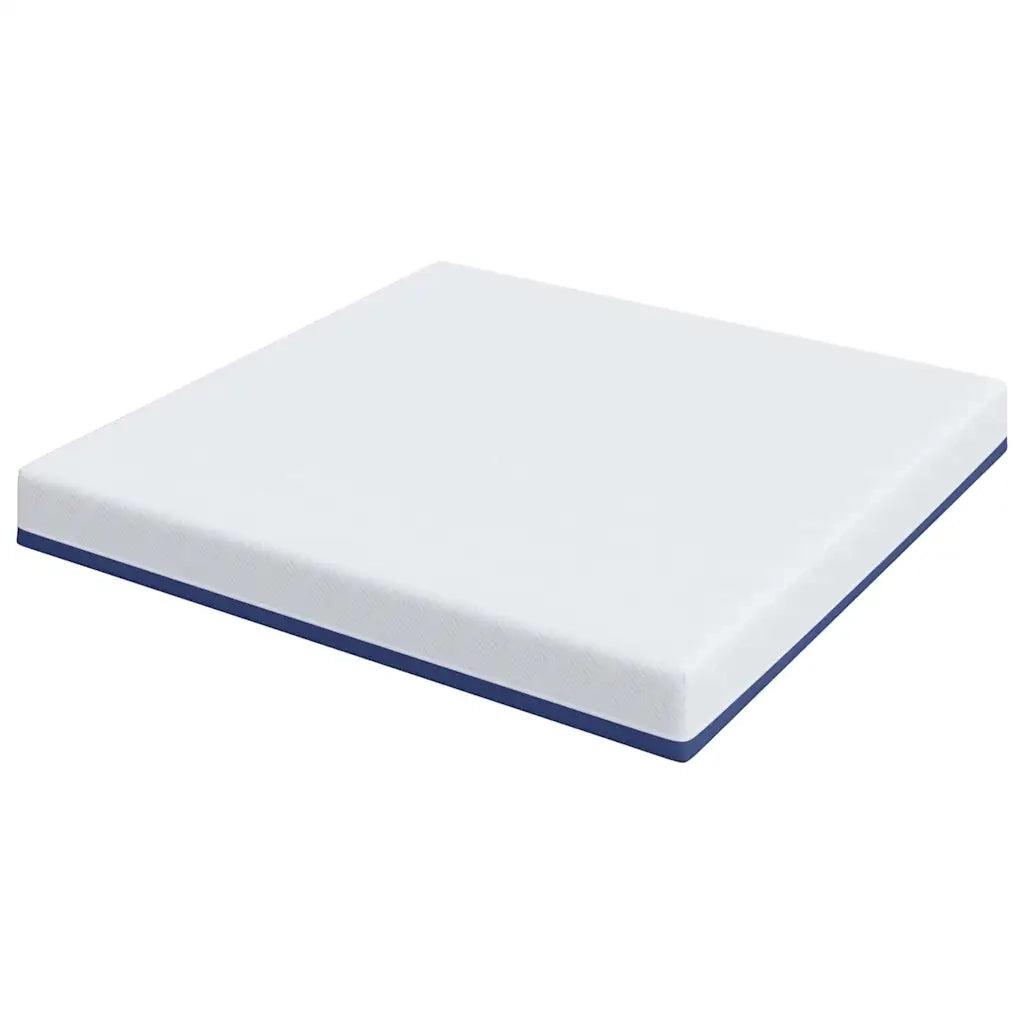 vidaXL Materasso Bianco e Blu 200 x 200 cm Schiuma
