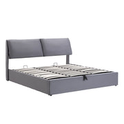 Letto Contenitore 180x200 cm; Letto Matrimoniale - 3 Cassetti e Testiera Regolabile - in Velluto Grigio