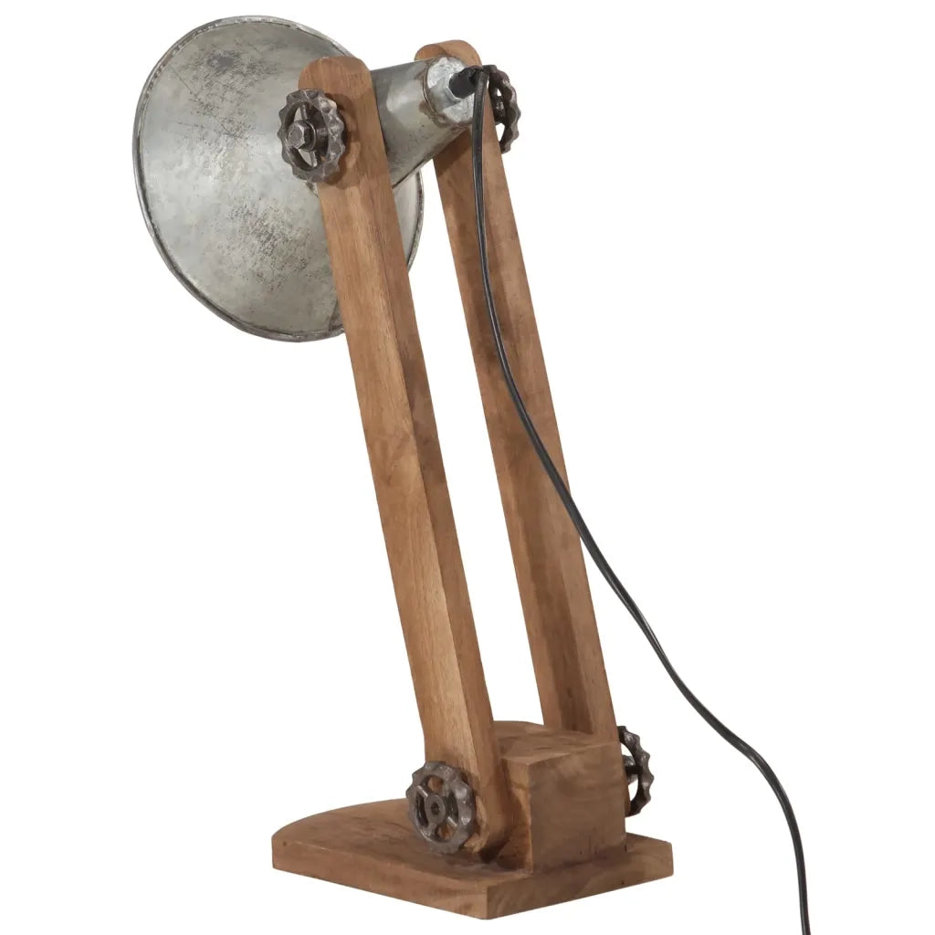 vidaXL Lampada da Scrivania 25 W Argento Vintage 23x13x52 cm E27
