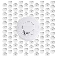 Set 120x Rilevatore di fumo con batteria da 9 V, allarme antincendio con funzione HUSH, sensore antifumo fotoelettrico affidabile con potenza sonora di 85 dB