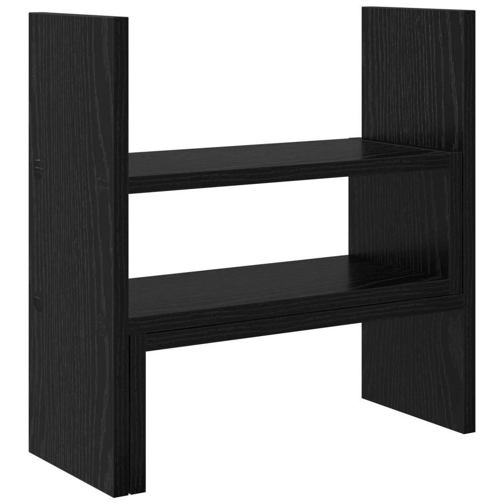 Supporto per Monitor da Scrivania Rovere Nero 40 x 17 x 41 cm