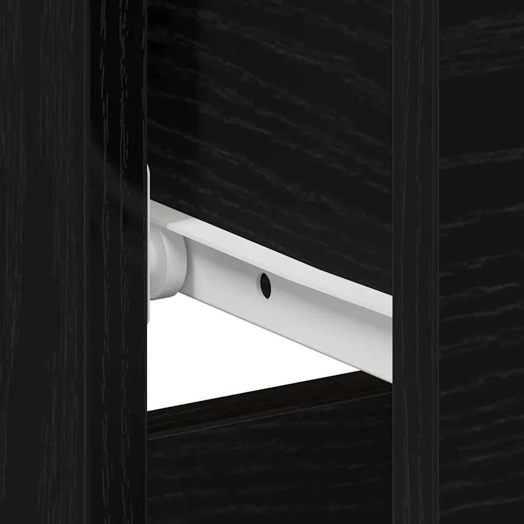 Comodino | Armadio da Notte | Mobiletto da notte Rovere Nero 40 x 40 x 50 cm Legno multistrato