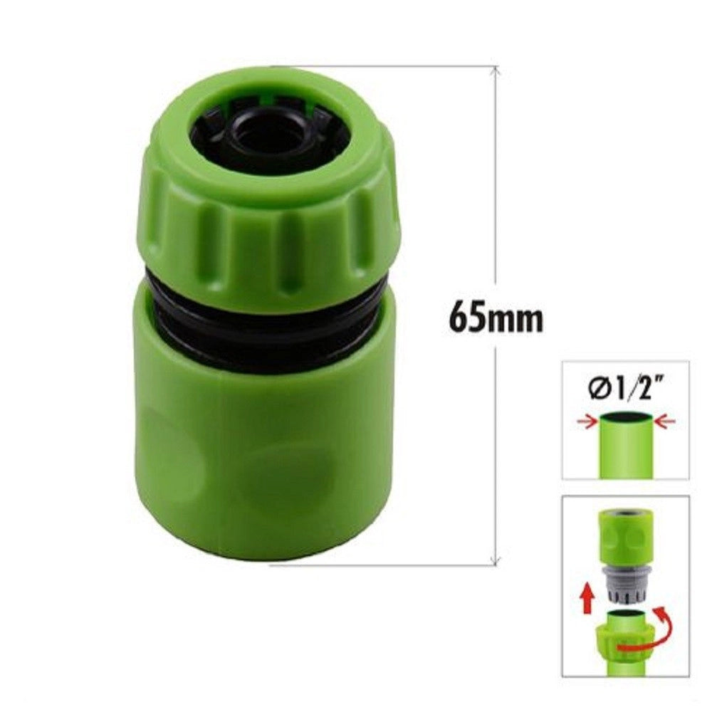 Trade Shop - Connettore Con Innesto Rapido Con Acquastop Per Tubo Da 1/2″ 1.25cm 65mm 90022 -