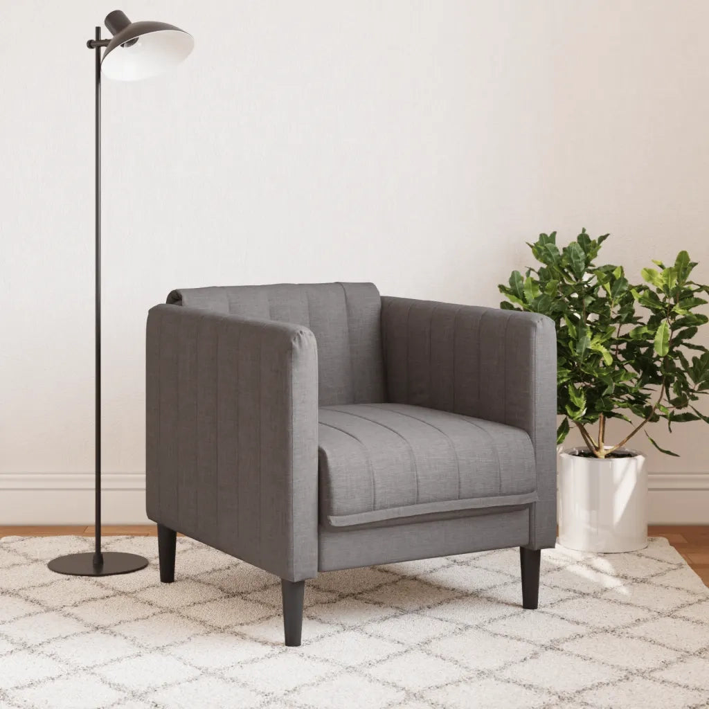Poltrona-Divano Sedia-Poltroncina Grigio Talpa in Tessuto