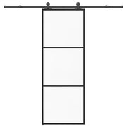 Porta Scorrevole con Ferramenta 76x205cm Vetro ESG Alluminio