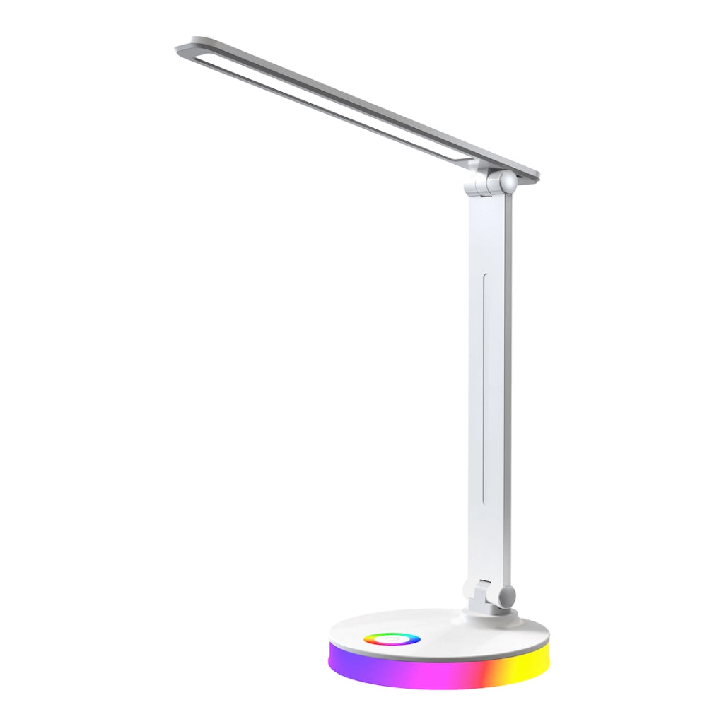 Lampada da scrivania BRUNO bianca LED 5W RGB touch Milagro
