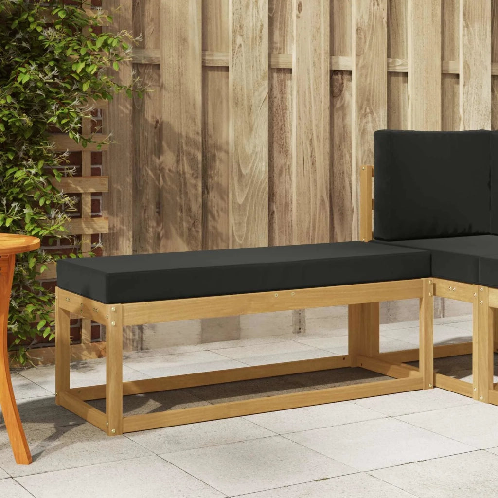 Sedia da giardino-Panca da esterno con cuscino Bianco 928677