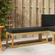 Sedia da giardino-Panca da esterno con cuscino Bianco 928677