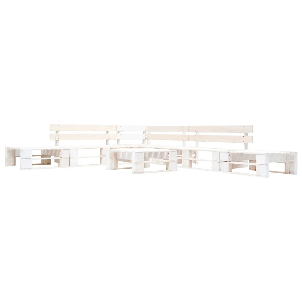 Set di mobili da giardino mobili da esterno set di mobili in pallet da 6 pezzi legno bianco 02_0018455