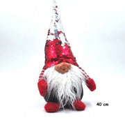 Gnomo natalizio decorazione con cappello rosso 40 cm