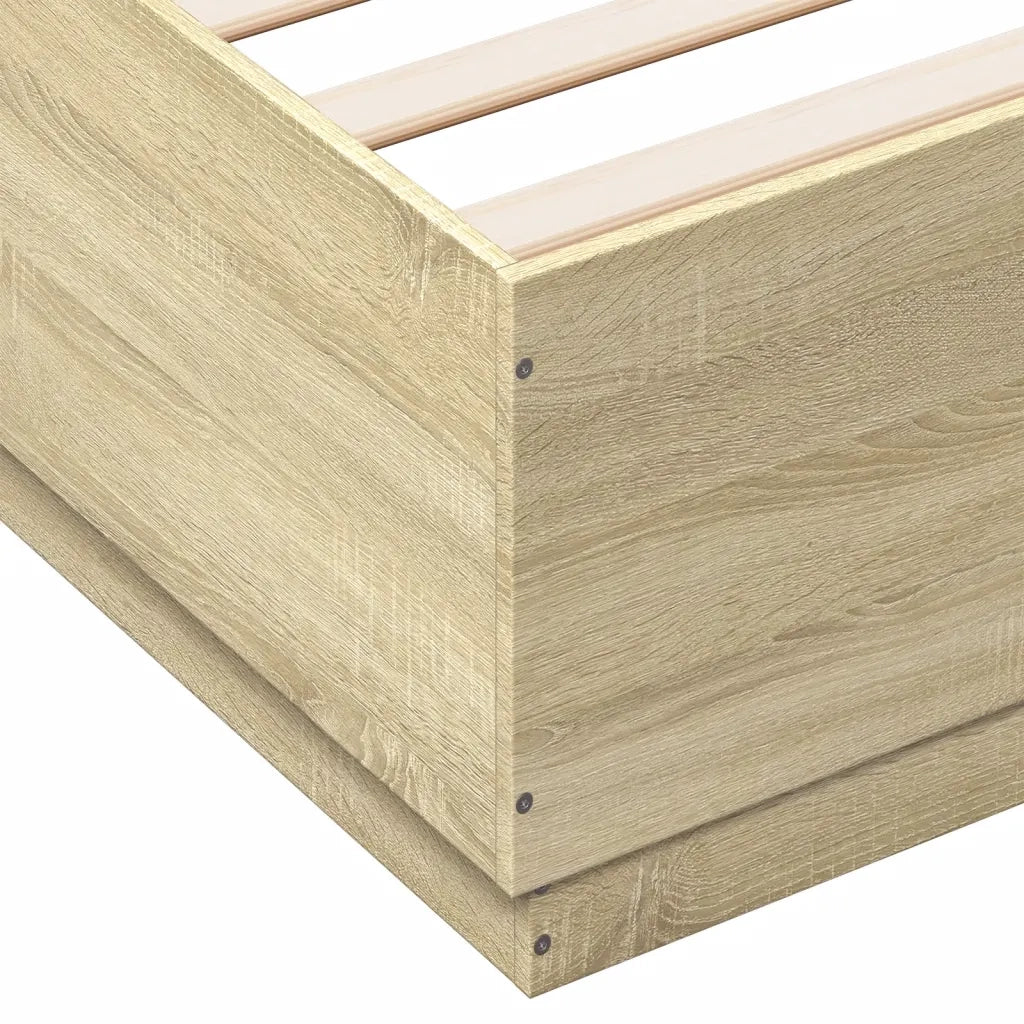 Giroletto Luci LED Rovere Sonoma 140x200 cm Legno Multistrato 3209613