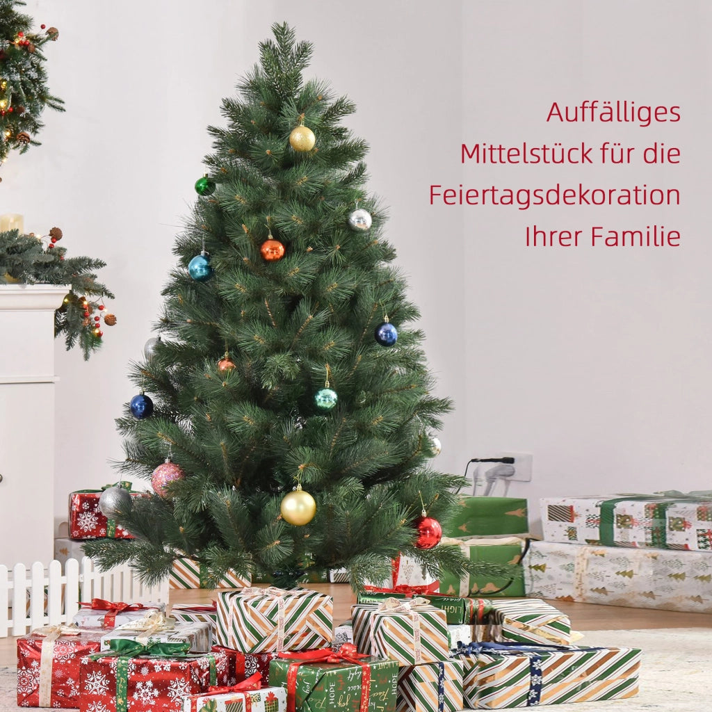 Albero di Natale ?90 x 180 cm, abete artificiale, aghi realistici, verde
