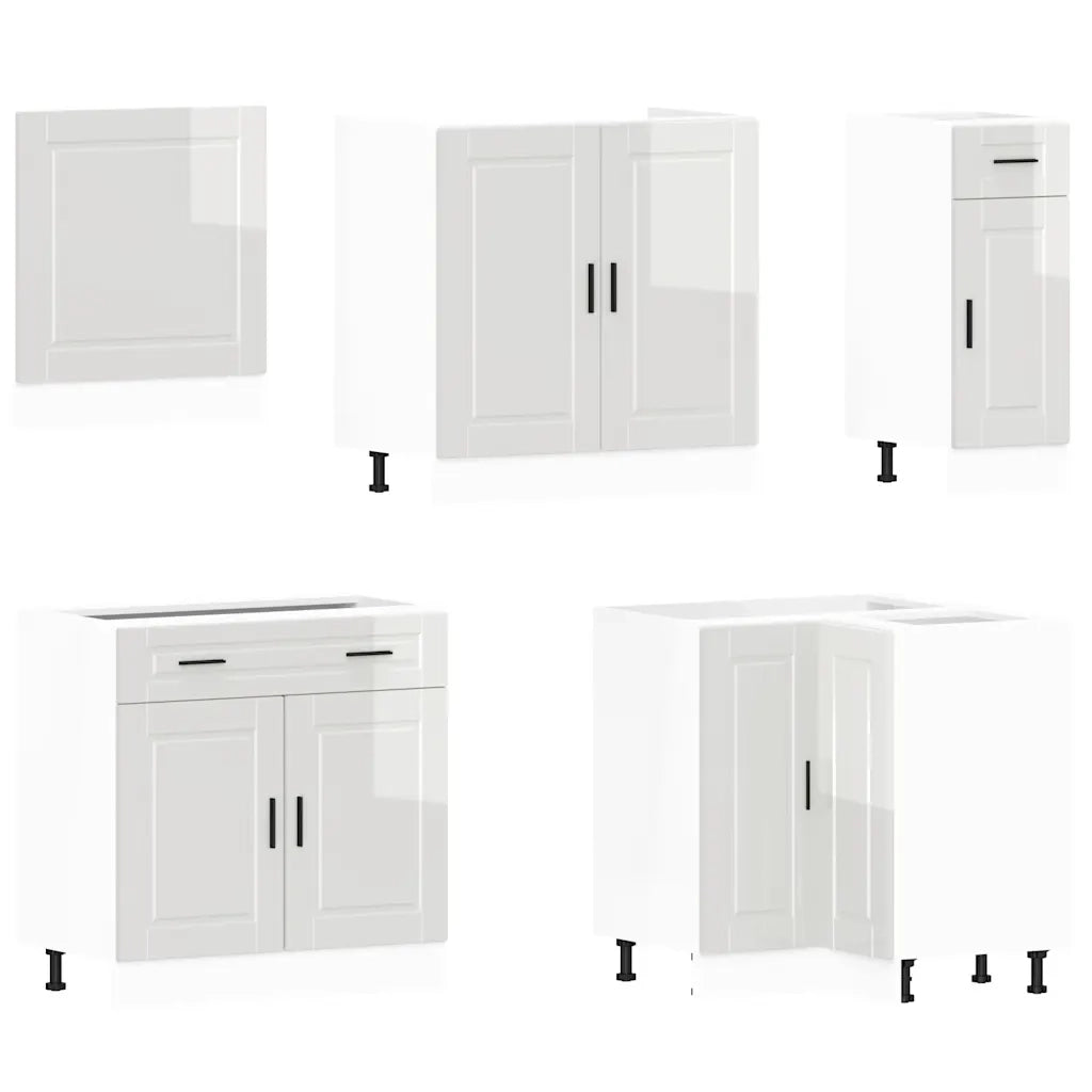 Set Mobili da Cucina 11 pz Porto Bianchi Lucido in Truciolato 3314933