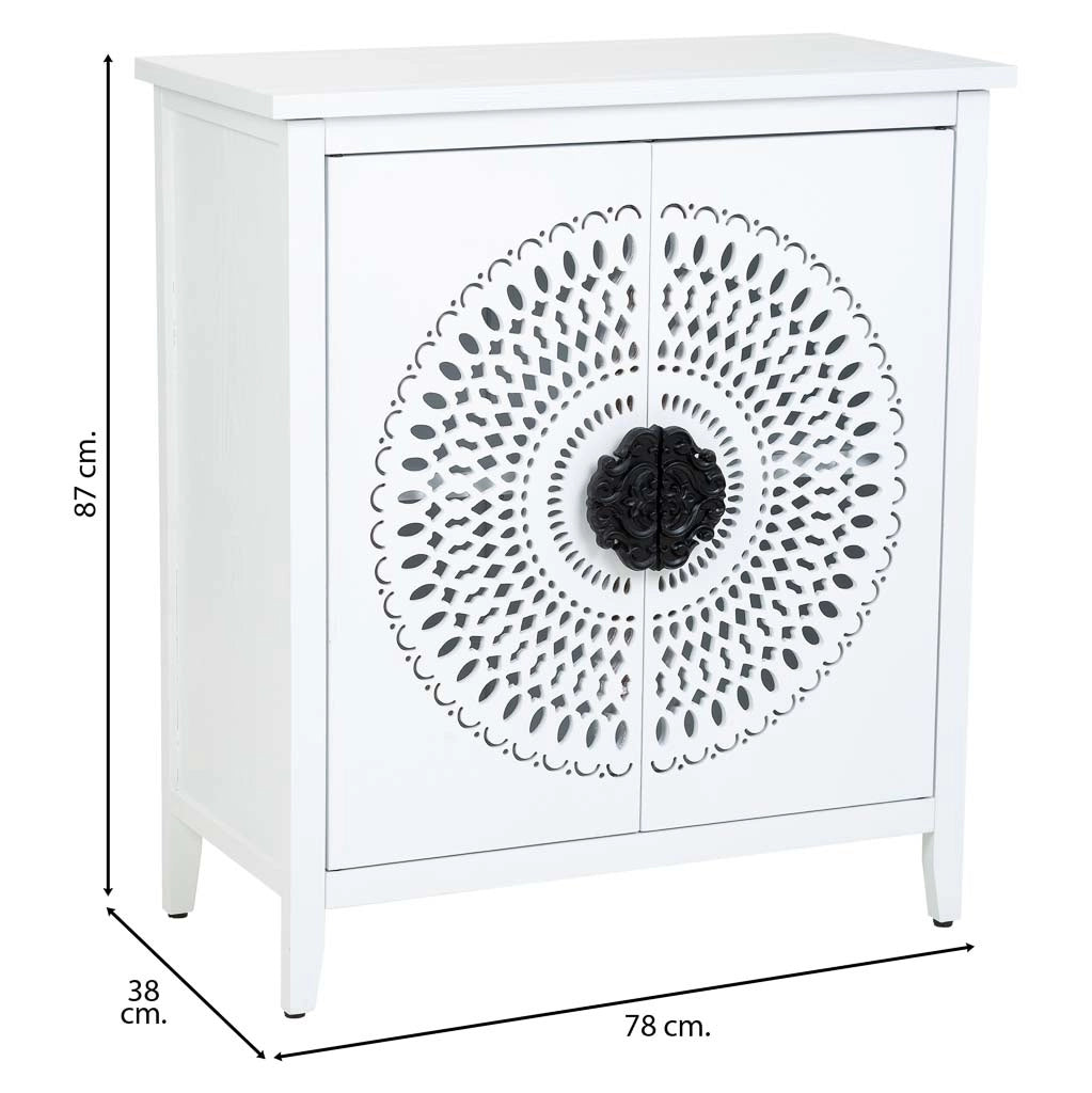 Credenza in legno a 2 porte 78x38x87