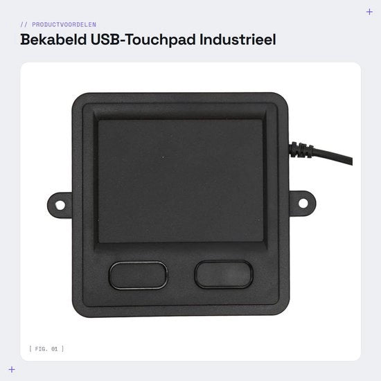 Tastiera da scrivania industriale - Touchpad USB - Pannello da toccare portatile - Multifunzionale - Ergonomico - Adatto per Laptop e Desktop