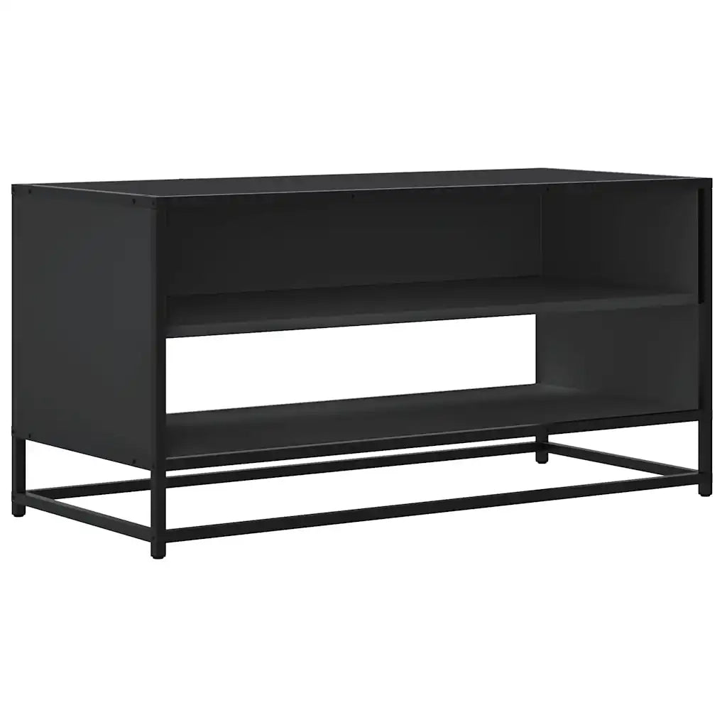 Mobile TV | Armadietto TV | Mobile Porta TV Nero 91x40x46 cm in Truciolato e Metallo