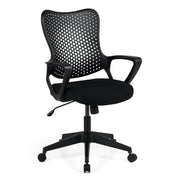 Sedia da Ufficio Ergonomica con Braccioli e Schienale a Farfalla Sedia da Scrivania Girevole e Regolabile Nero
