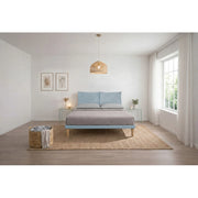 Letto imbottito Matrimoniale 180x190 cm Soft - Con rete,Microfibra,Azzurro
