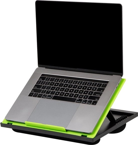 Banco regolabile superiore - 8 posizioni - con cuscini - supporto per monitor e laptop - verde - 1 pacchetto