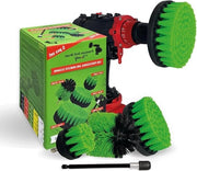Set di pennelli per pulizia a spazzola media rigida verde 5pz - Spazzola per superfici resistenti alle graffi per cucina e forno - Adatto per armadi e pentole sporche