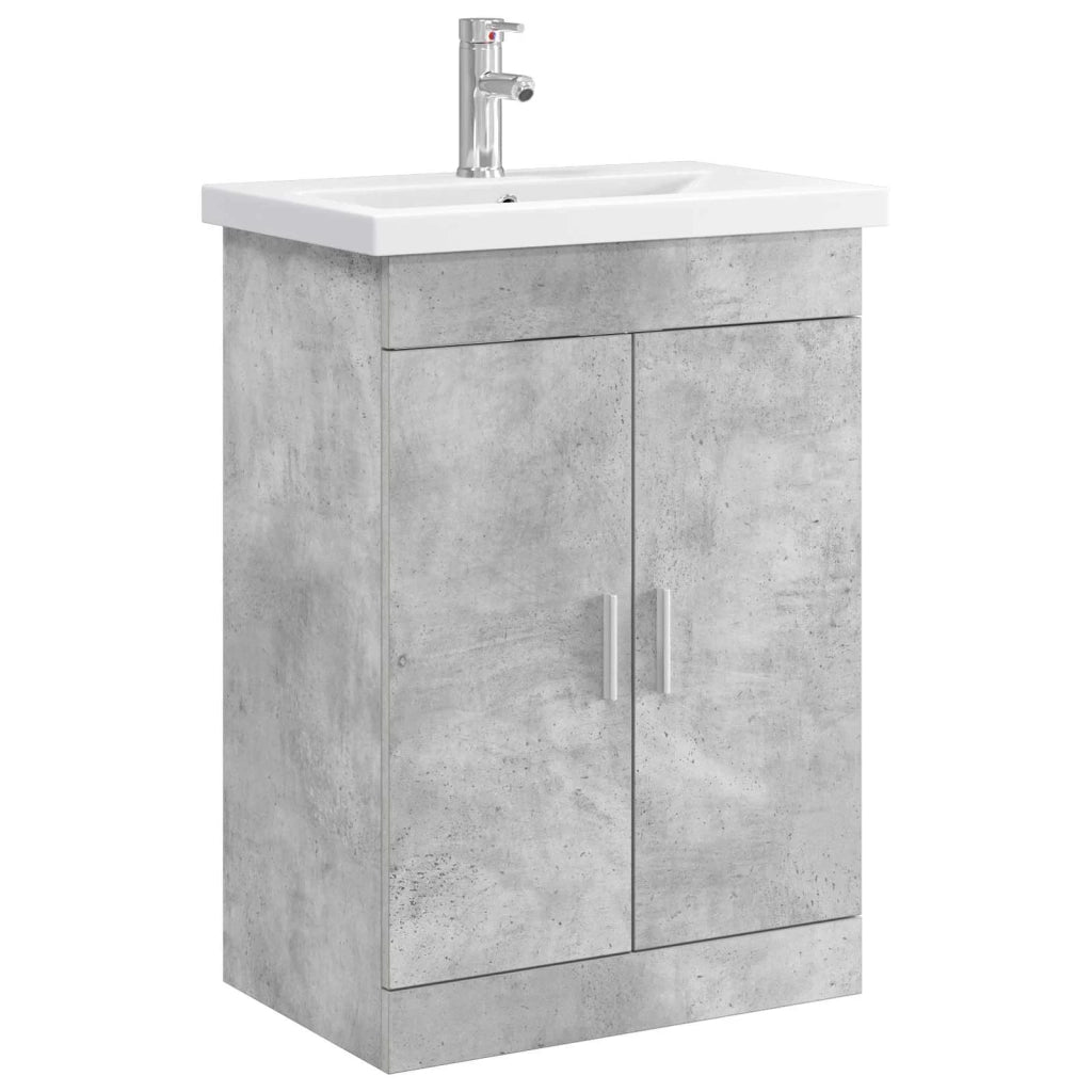 Set di mobili per il bagno Grigio Cemento 61 x 40 x 84,5 cm 3404353